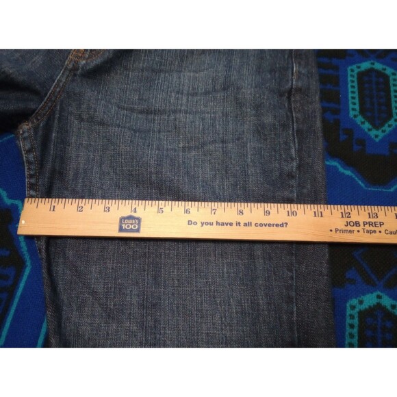 Levis 515  Bootcut Jeans Womens 100% Cotton Midrise Slim Taper Dark Wash 33x31.5 - Picture 11 of 14